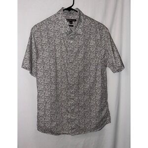 Michael‎ Kors Mens Slim Fit Floral Print Short Sleeve Button Down Shirt